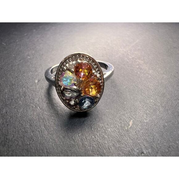 NEW cosmic mystic topaz ring in sterling silver size 8 - Picture 2 of 16